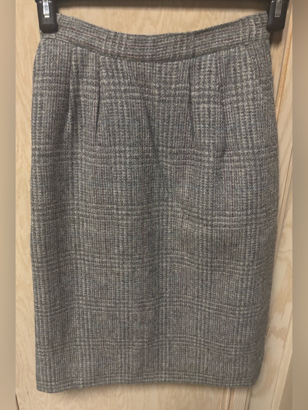 Brooks Brothers Pencil Skirt Womens Sz 8 Gray Tweed Wool Blend Pocket Collegiate
